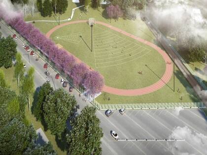 Una de las propuestas es armar un pista de atletismo semiprofesional de 330 metros de recorrido