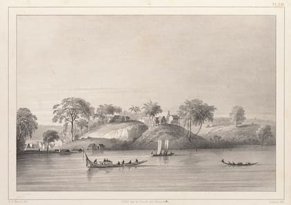 Costa de la ciudad judía de Savanna en 1830