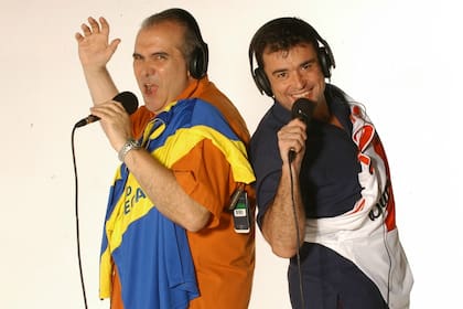 Costa Febre junto a Pancho Caldiero, relator de Boca que murió en 2011