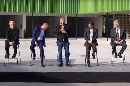 Costa, Insaurralde, Secco, Kicillof y Feletti, en Ensenada