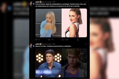 Coti y Marcos fueron comparados con personajes (Captura Twitter @polmccarne)