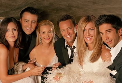 Courteney Cox, Matt LeBlanc, Lisa Kudrow, Matthew Perry, Jennifer Aniston y David Schwimmer, las estrellas de Friends