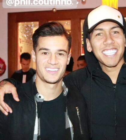 Coutinho y Firmino son compañeros de selección y además grandes amigos