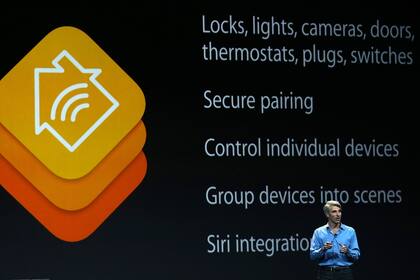 Craig Federighi al presentar HomeKit, la plataforma de domótica de la compañía