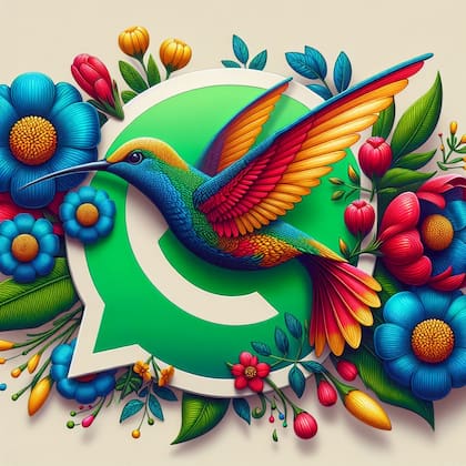 Creaciones de la IA para el "modo colibrí" de WhatsApp