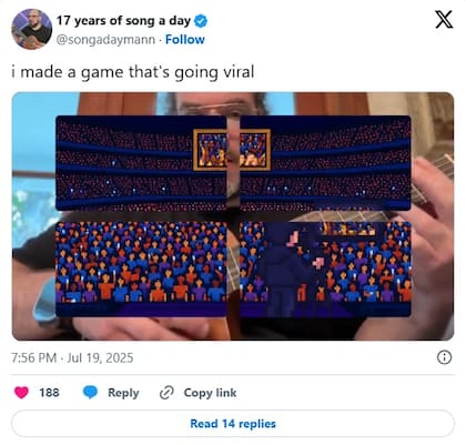 Crearon un videojuego tras el hilarante hecho en el concierto de Coldplay