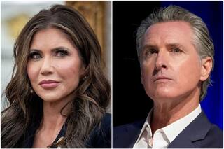 Kristi Noem vs. Gavin Newsom por una publicación en las redes: “Mi familia entró en pánico”