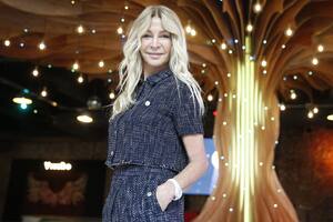 Cris Morena en su escuela de artes Otros mundos