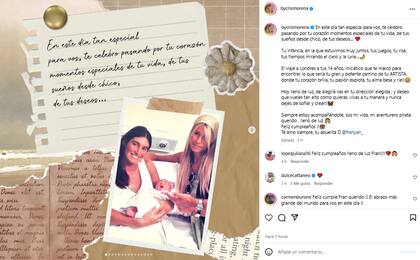 Cris Morena saludó a su nieto Franco por su cumpleaños (Foto: Instagram @bycrismorena)
