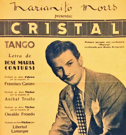Cristal, uno de los grandes tangos que Mariano Mores escribió con José María Contursi