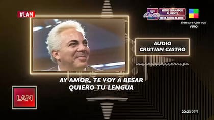 Cristian Castro enviaba audios subidos de tono a diferentes argentinas mientras estaba aen pareja