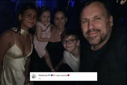 Cristian Fabbiani junto a su mujer y sus tres hijos durante el festejo de Uma (Foto: Instagram @fabbianiok)