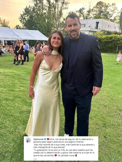 Cristian Fabbiani le dedicó unas sentidas palabras a su hija tras su graduación (Foto: Instagram @fabbianiok)