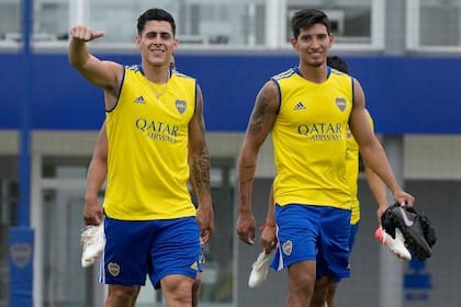 Cristian Pavon y Aaron Molinas -
Entrenamiento de Boca Juniors -
Centro de Entrenamiento de Boca Juniors en Ezeiza -
19 de enero de 2022 -