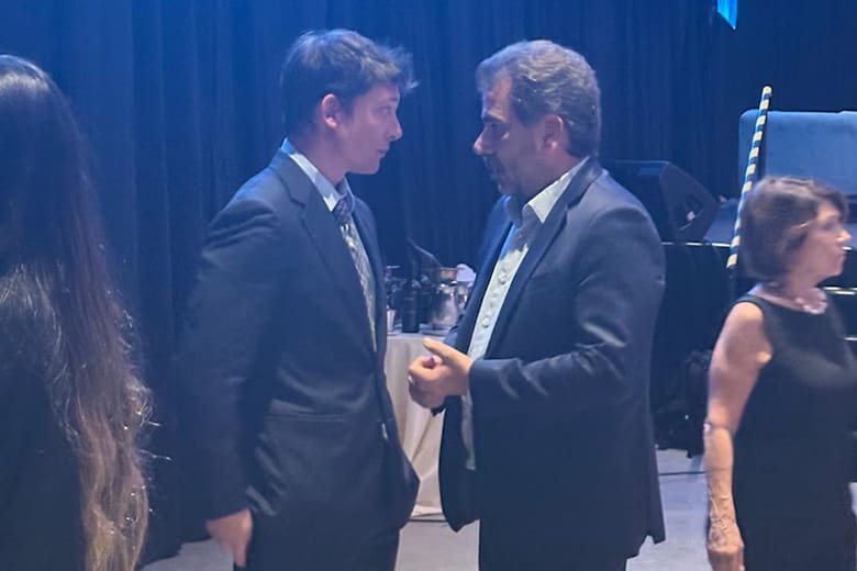 Cristian Ritondo y Santiago Caputo, en la cena de la Fundación Libertad