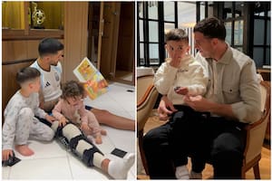 Con la compañía de sus hijos y una visita de selección, así transcurre la recuperación del Cuti Romero: ¿llega al Mundial?