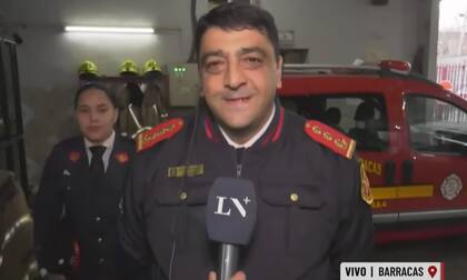 Cristian Saadi, jefe del Cuartel de Bomberos de Barracas y Nueva Pompeya compartió su experiencia en LN+