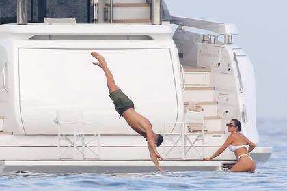 Cristiano aprovechó al máximo sus días de mar.