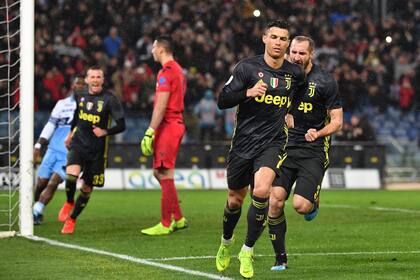Cristiano celebra la agónica victoria de Juventus