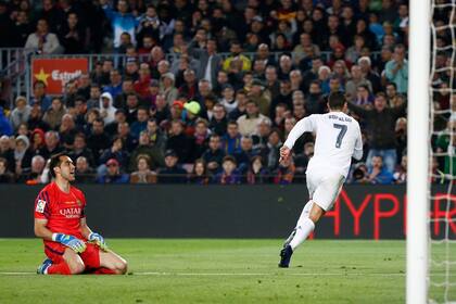 Cristiano festejó el gol del triunfo