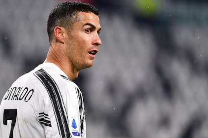 Cristiano Ronaldo durante el partido que disputaron la Juventus y el Torino.