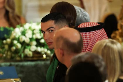 Cristiano Ronaldo, en una gala que brindó Donald Trump en la Casa Blanca.