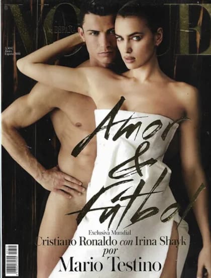 Cristiano Ronaldo protagonizó una tapa al desnudo junto a Irina Shayk