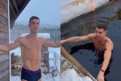 Cristiano Ronaldo se metió al agua congelada