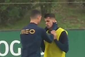 La "broma" de Cristiano Ronaldo que fastidió a su compañero y otra escena de tensión en Portugal