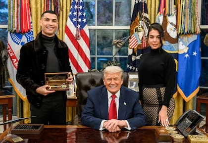 Cristiano Ronaldo y su prometida Georgina Rodríguez convivieron con el presidente Donald Trump en Estados Unidos (Instagram/Cristiano Ronaldo)