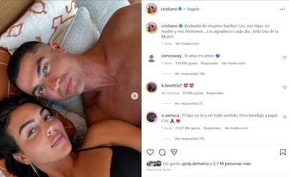 Cristiano y una postal romántica junto a su esposa