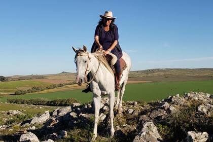 Cristina Boubee, productora de Azul, provincia de Buenos Aires