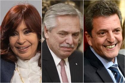 Cristina Fernández de Kirchner, Alberto Fernández y Sergio Massa