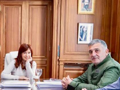 Cristina Fernández de Kirchner junto al sindicalista Mario Manrique
