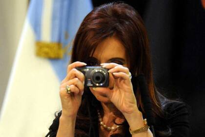 Cristina Kirchner, ayer, durante un acto en la Casa Rosada
