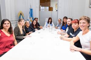 Cristina Kirchner con Juan Grabois y otros referentes de Patria Grande.