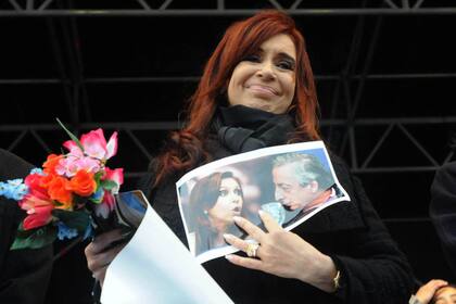 Cristina Kirchner durante el acto del Día de la Bandera en Rosario
