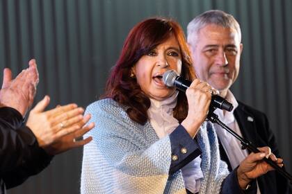 Cristina Kirchner durante el plenario de la CTA