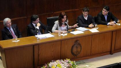 Cristina Kirchner, durante la inauguración de obras