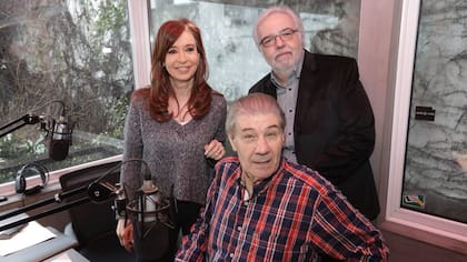 Cristina Kirchner, Eduardo Aliverti y Víctor Hugo Morales
