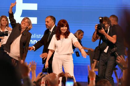 Cristina Kirchner, el jueves, en el Teatro Argentino de La Plata