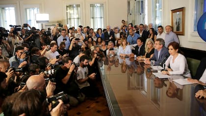 Cristina Kirchner en conferencia de prensa
