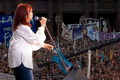 Cristina Kirchner en el acto del Día de la Democracia