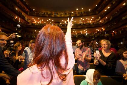 Cristina Kirchner esta noche en el Teatro Argentino de La Plata