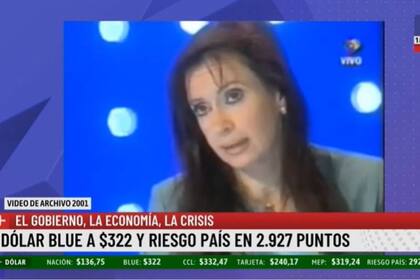 Cristina Kirchner estuvo en un programa televisivo un día después de la renuncia de Fernando de la Rúa, en diciembre de 2021, y opinó sobre ese hecho