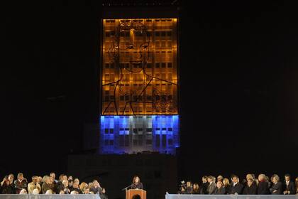 Cristina Kirchner inauguró un mural sobre Eva Perón