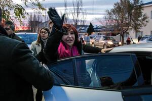 Cristina Kirchner junto a Alicia Kirchner y Gabriel Katopodis durante la inauguración de un hospital en Río Gallegos