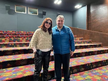 Cristina Kirchner junto al intendente de El Calafate Javier Belloni