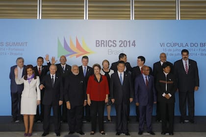 Cristina Kirchner, junto al resto de los mandatarios en la foto oficial