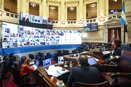 Cristina Kirchner encabezó la sesión de hoy